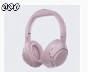 QCY H3 ANC Bluetooth Headphones Over Ear, Active Noise Cancelling Bluetooth 5.4 Headphones with Microphones, Hi-Res Audio Sound, Multipoint Connection, 60H Playback, Custom EQ via App Pink