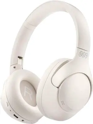 QCY H3 ANC Bluetooth Headphones Over Ear, Active Noise Cancelling Bluetooth 5.4 Headphones with Microphones, Hi-Res Audio Sound, Multipoint Connection, 60H Playback, Custom EQ via App White