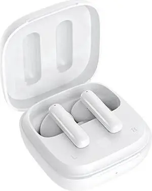 QCY T13 ANC Active Noise Cancelling Wireless Earbuds, Bluetooth 5.3 Headphones with 30H Playtime Charging Case, IPX5 Waterproof Ear Buds for iPhone and Android, White