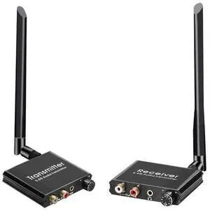 5.8G wireless audio transmitter, transceiver, computer karaoke machine, industrial-grade wireless connection, bidirectional connection, volume control, 50-meter transmission