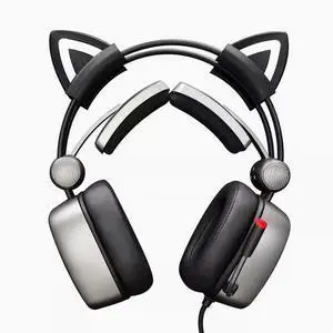 The headset Cat Ear silicone sleeve is suitable for HyperX Cloud23 Siberian s21 K9 universal cat ear cute accessories