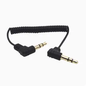 OD1.5mm Spring Mini 3.5MM to 3.5MM adapter Small to large earphones convert audio cables male and female Female to Male