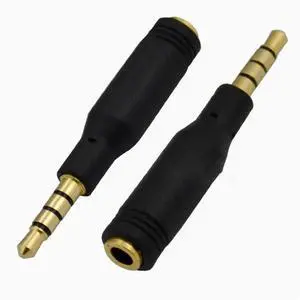 Gold plated 3.5mm male to female audio connector for Apple iPhone 3.5mm 4 pole