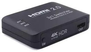 4K HDMI2.0 switcher, HDMI three-in one-out, HDMI3X1 switcher, IR remote control switcher