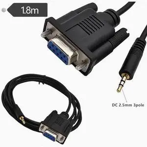 RS232 Serial audio cable DB9 female Rs232 to stereo DC2.5 speaker cable 1.8M