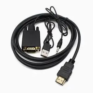VGA with audio to HDMI converter vga with hdmi to HDMI with sound 1.8 m