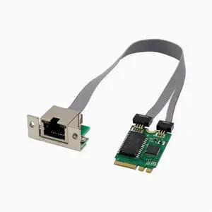 M.2 B+M KEY to Gigabit single-port wired industrial computer NIC RTL8111F Ethernet FPC cable 225 RTL8111F A+E Bent needle Gigabit