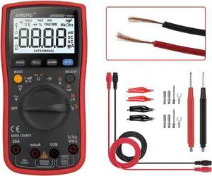 AN860B+ Tester Digital Multimeter Profesional 6000 Counts Detector Tester Peak Multimetro Meter Analogico EsrLcr Meter - Red