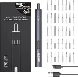 JAKEMY JM-Y03 Plus 40 Bits Precision Electric Power Screwdriver Set LED Light DIY Maintaince Tools for Cellphone Camera Laptop Improvement