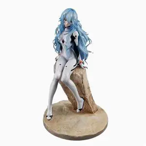 Anime Evangelion: 3.0+1.01 Thrice Upon a Time Ayanami Rei Long hair styling MegaHouse EVA Precious G.E.M. Action Figures 22CM