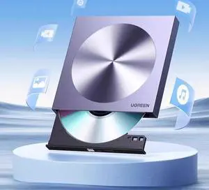UGreen USB+TYPE-C interface, external optical drive case, portable cd, notebook external dvd reading, CD burner, computer disc reading