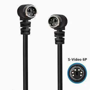 S-Video Dual elbow MID 6pin 6-core copper PS extension cable PS2 adapter cable to keyboard and mouse port