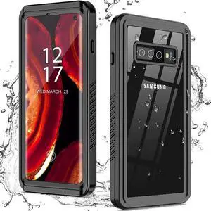 For Samsung Galaxy S10 4G Case, S10 Waterproof Case with Built-in Screen Protector, Full Body Protective Heavy Duty Shockproof IP68 Waterproof Clear Case for Samsung Galaxy S10 4G 6.1 inch