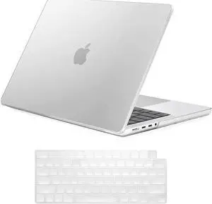 MacBook Pro 14 inch Case 2023 2022 2021 Release M2 A2779 A2442 M1 Pro/Max Chip with Touch ID, Hard Case Shell Cover and Keyboard Skin Cover Transparent