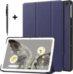 Google Pixel Tablet Case 11 Inch 2023, Slim Stand Protective Case Smart Folio Cover with 2 in 1 Stylus Pen Blue