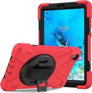 Case for Lenovo Tab M8 HD / Tab M8 HD LTE / Smart Tab M8 Case, Heavy Duty Impact Resistant Drop Protective Shockproof Cover Multi Viewing Angles Stand Hanle Hand Strap Carrying Shoulder Strap