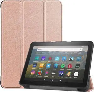 Case for All-new Fire HD 8 Plus 2020 / Fire HD 8 2020 PU Leather Ultra Slim Case Tri-Fold Cover Protective Tablet Cover for Amazon Fire HD 8 Plus / Fire HD 8 2020 Release