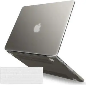Compatible with MacBook Pro 13 Inch Case 2015 2014 2013 end 2012 Model A1502 A1425, Hard Shell Case with Keyboard Cover for Old Version Apple Mac Pro Retina 13 Matte Transparent Gray