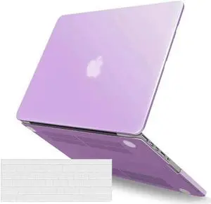 Compatible with MacBook Pro 13 Inch Case 2015 2014 2013 end 2012 Model A1502 A1425, Hard Shell Case with Keyboard Cover for Old Version Apple Mac Pro Retina 13 Matte Transparent Purple