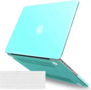 Compatible with MacBook Pro 13 Inch Case 2015 2014 2013 end 2012 Model A1502 A1425, Hard Shell Case with Keyboard Cover for Old Version Apple Mac Pro Retina 13 Matte Transparent Turquoise