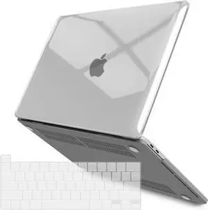 Compatible with 2022 M2 MacBook Pro 13 Inch Case 2021 2020 M1 A2338 A2289 A2251 A2159 A1989 A1706 A1708, Hard Shell Case & Keyboard Cover for Mac Pro 13 Touch Bar Crystal Clear