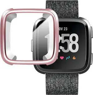 [New Version] Case for Fitbit Versa Soft TPU Protective Full Cover Shell Bumper Case Protector for Fitbit Versa Smartwatch