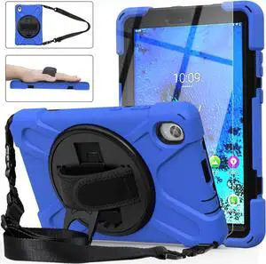 Lenovo Tab M8 FHD Case 2020 Mdoel TB-8705F / TB-8705N with Kickstand Hand Strap and Shoulder Strap Cover for Lenovo Tab M8 8.0 inch FHD 8.0 Inch Tablet