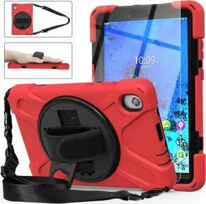 Lenovo Tab M8 FHD Case 2020 Mdoel TB-8705F / TB-8705N with Kickstand Hand Strap and Shoulder Strap Cover for Lenovo Tab M8 8.0 inch FHD 8.0 Inch Tablet