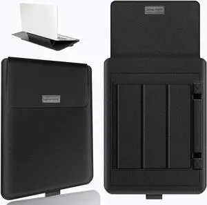 15.6 inch Laptop Sleeve Case with Laptop Stand, Computer Shock Resistant Bag with Mouse Pad for MacBook Pro 16" 15" 15.6" Dell Lenovo HP Asus Acer Samsung Sony Chromebook Computer