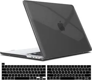Compatible with MacBook Pro 13 inch Case M2 2022, 2021, 2020-2016 A2338 M1 A2251 A2289 A2159 A1989 A1708 A1706, Plastic Hard Case with Keyboard Cover Skin Crystal Black