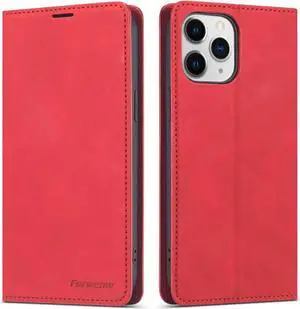 Case for iPhone 12 Pro 6.1 inch and iPhone 12 6.1 inch Premium PU Leather Cover with Card Holder Kickstand Shockproof Flip Wallet Cover
