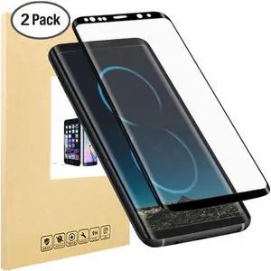 2 Packs Samsung Galaxy S8 Screen Protector Werleo Anti-Scratch HD Clear Case Friendly 3D Curved Protective Tempered Glass For Samsung Galaxy S8 Plus - Not Galaxy S8 Plus