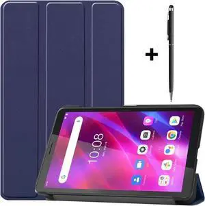 Case for Lenovo Tab M7 Gen 3 2021 / M7 Gen 2 2019, Slim Lightweight Stand Hard Shell Protective Cover for 7 inch Lenovo Tab M7 2nd Gen / 3rd Gen TB-7305F TB-7305L TB-7305X with Universal Stylus Pen