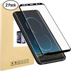 2 Packs Samsung Galaxy S8 Screen Protector Werleo Anti-Scratch HD Clear Case Friendly 3D Curved Protective Tempered Glass For Samsung Galaxy S8 Plus - Not Galaxy S8 Plus