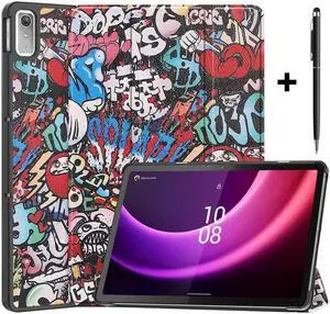 Case for Lenovo Tab P11 2nd Generation 11.5 inch / Xiaoxin Pad Plus 11.5 2023, Tri fold Slim Lightweight Hard Shell Smart Protective Cover with Multi-Angle Stand, Universal Stylus Pen Multicolor