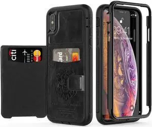 iPhone Xs Max Wallet Case, iPhone Xs Max 6.5'' 2018 Wallet Case with PU Leather Card Holder Slot Shockproof Protective Case for Apple iPhone Xs Max 6.5 inches 2018
