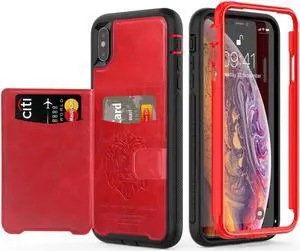 iPhone Xs Max Wallet Case, iPhone Xs Max 6.5'' 2018 Wallet Case with PU Leather Card Holder Slot Shockproof Protective Case for Apple iPhone Xs Max 6.5 inches 2018