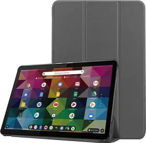 Compatible with Lenovo IdeaPad Duet Chromebook 10.1" 2020, Shockproof Protective Cover with Auto Wake/Sleep Kickstand for Lenovo IdeaPad Duet Chromebook 10.1 Inch 2020 Grey