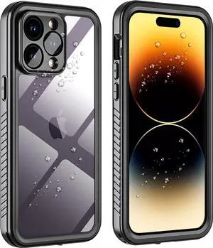 for iPhone 14 Pro Case Waterproof, Shockproof Bumper Case with Built-in Screen Protector, Dustproof Anti-Scratch Anti-Stain Phone Case for iPhone 14 Pro 5G 6.1 inch