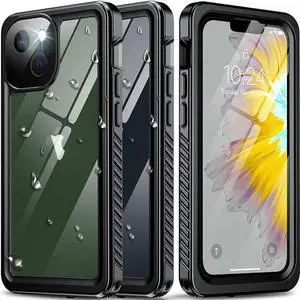 iPhone 13 Mini Case Waterproof, iPhone 13 Mini Shockproof Cover with Built-in Screen Protector Full Body Heavy Duty Anti-Scratch Phone Case for iPhone 13 Mini 5G 5.4 inch