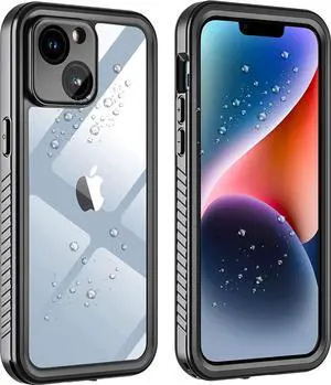 For iPhone 14 Plus Case Waterproof, Shockproof Bumper Coverwith Built-in Screen Protector, Dustproof Anti-Scratch Anti-Stain Phone Case for iPhone 14 Plus 5G 6.7 inch