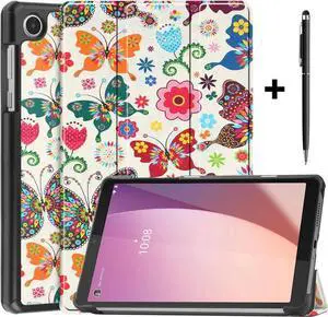 Case for Lenovo Tab M8 4th Gen 2023 8 inch Tablet Model TB-300FU TB-300XU, Slim Lightweight Stand Hard Shell Protective Cover with Stylus Pen