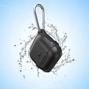 AirPods 3rd Generation 2021 Case, Compatible Wireless Charging, LED Light Visible, IP68 Waterproof Shockproof Dustproof Full-Body Protective Cover for AirPods 3 with Keychain