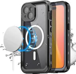 Waterproof Case for iPhone 15 6.1 inch with MagSafe Snowproof, Dustproof and Shockproof, IP68 Certified Full Body Protection Fully Sealed Underwater Cover for iPhone 15 6.1"
