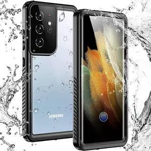 Samsung Galaxy S21 Ultra Waterproof Case, Temdan Built-in Screen Protector Full Heavy Duty Protection Shockproof Anti-Scratched Rugged Cases for Samsung Galaxy S21 Ultra 6.8" 2021