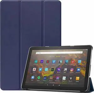 Case for Amazon Kindle Fire HD 10 / Fire HD 10 Plus 11th Generation 2021,Slim Folding Stand Cover with Auto Wake/Sleep Blue