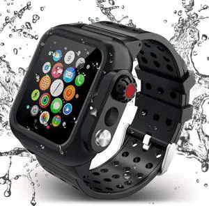 Waterproof Case for Apple Watch Series 6/5/4 SE 40mm, IP68 Certified Waterproof Shockproof Impact Resistant Apple iWatch Full Body Protective Case with Built-in Screen Protector