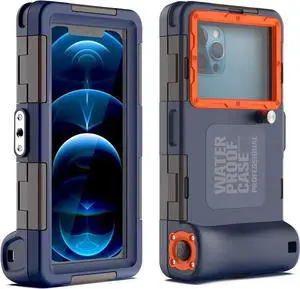 Diving Phone Case, Underwater Photography Video Housings with Lanyard [50ft/15m], Snorkeling Waterproof Phone Case for iPhone 11/12/13 14 Series Samsung Galaxy S22/S21/S20 LG Motorola Google etc