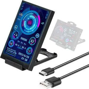 3.5 inch IPS USB Mini Screen AIDA64 PC CPU RAM HDD Data Monitor Computer Temperature Display Type-C Sub Screen
