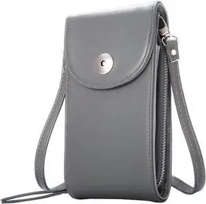 Crossbody Cell Phone Bag Cellphone Wallet Purse PU Leather 3 Layers Storage Phone Pouch Women Handbag with Shoulder Strap for iPhone X 8 6 7 Samsung S7 S6 Smartphone under 5.5 Inch